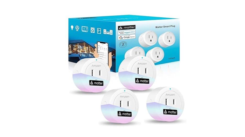 amysen 4 pack smart plugs