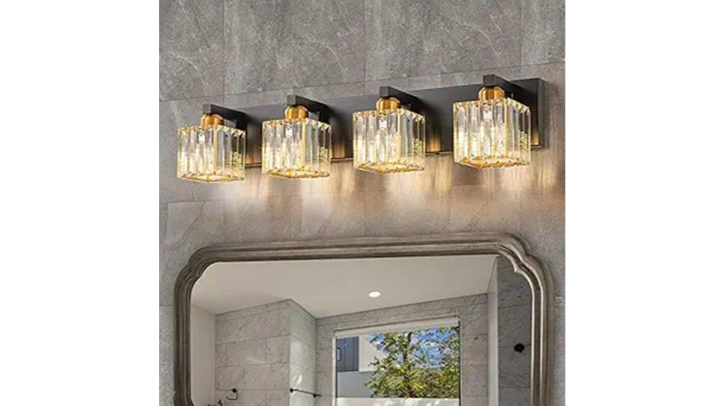 black gold bathroom light