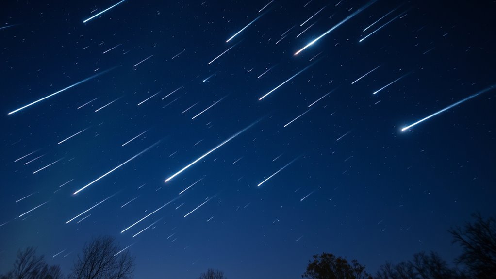 bright meteor shower peak