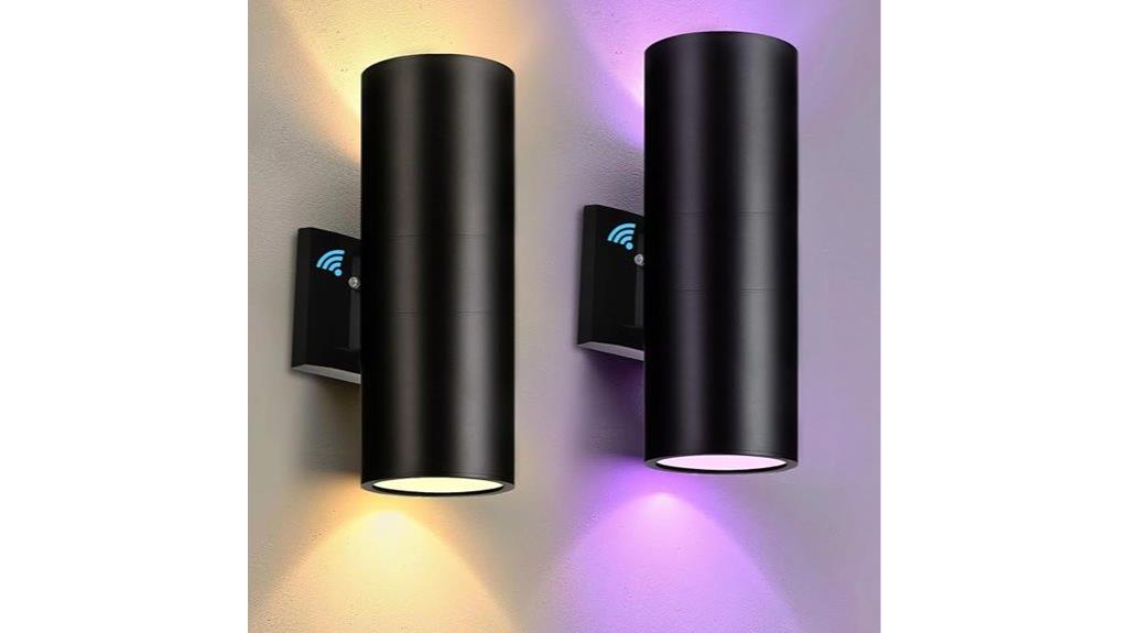 color changing outdoor wall sconce