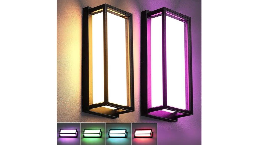 color changing waterproof sconces