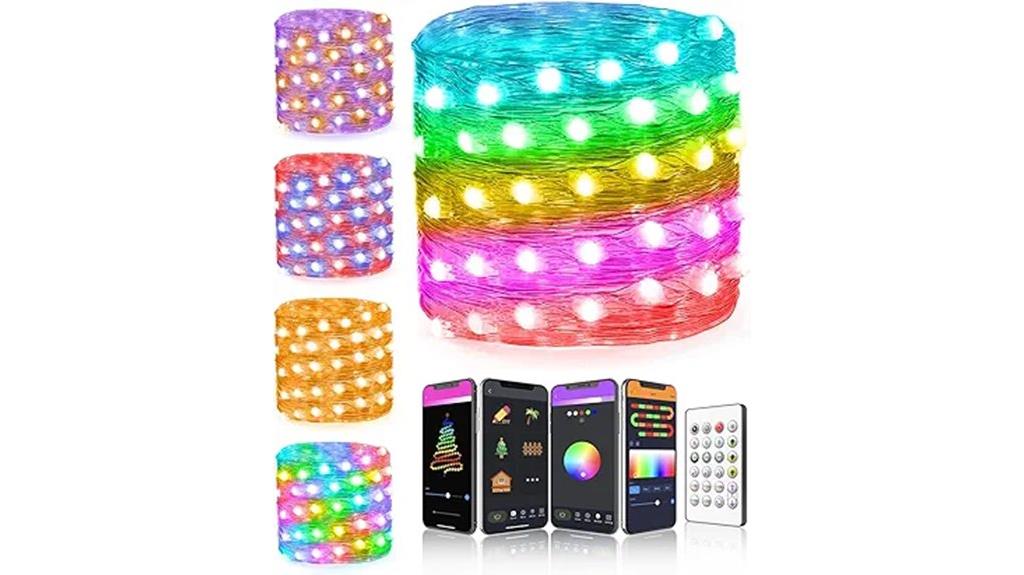 colorful app controlled fairy lights