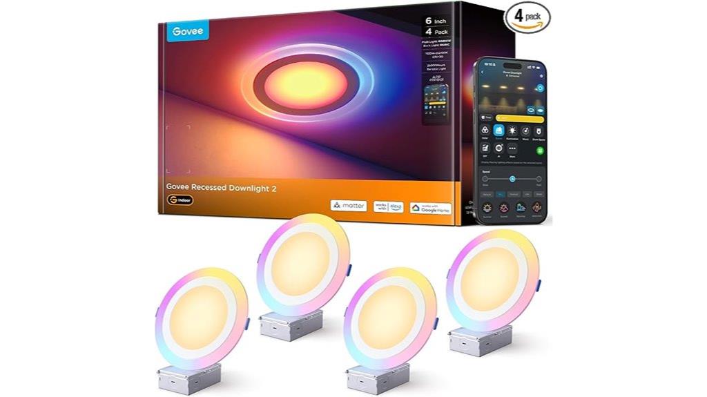 colorful recessed led lights