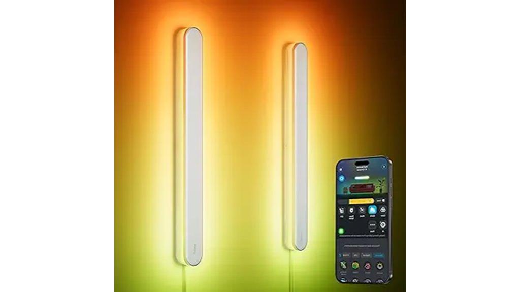 colorful rgbic wall sconces