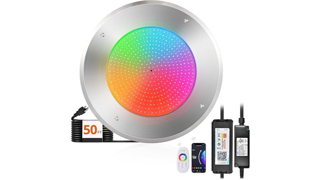 colorful waterproof pool lights
