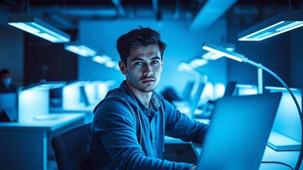 cool blue light boosts alertness