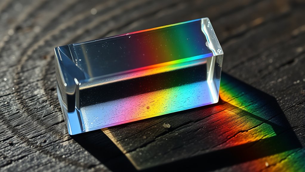 create a small rainbow prism
