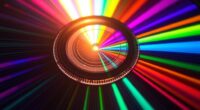 create rainbow laser display