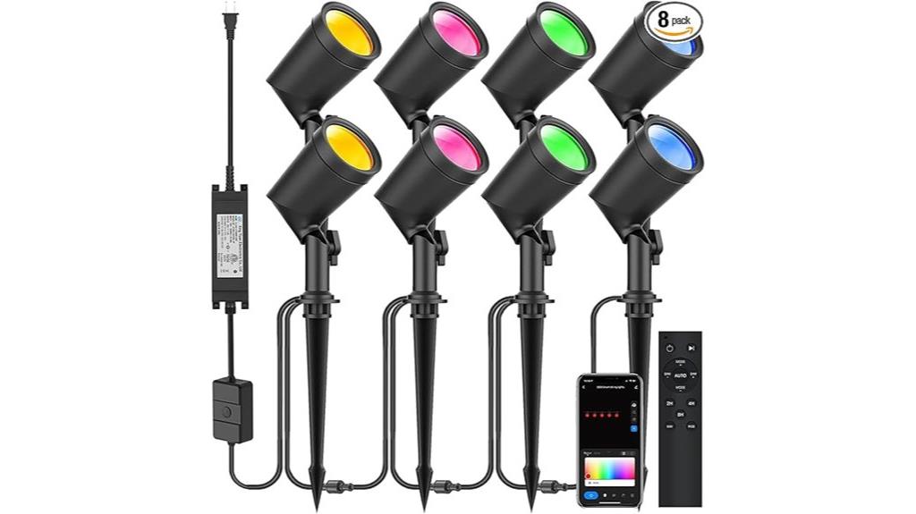 eight pack landscape lights