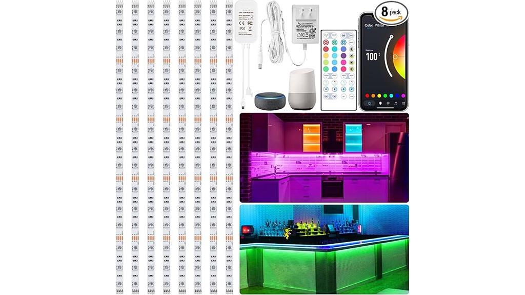 eight piece rgb cabinet lighting