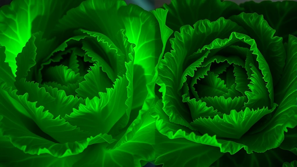 green light enhances lettuce