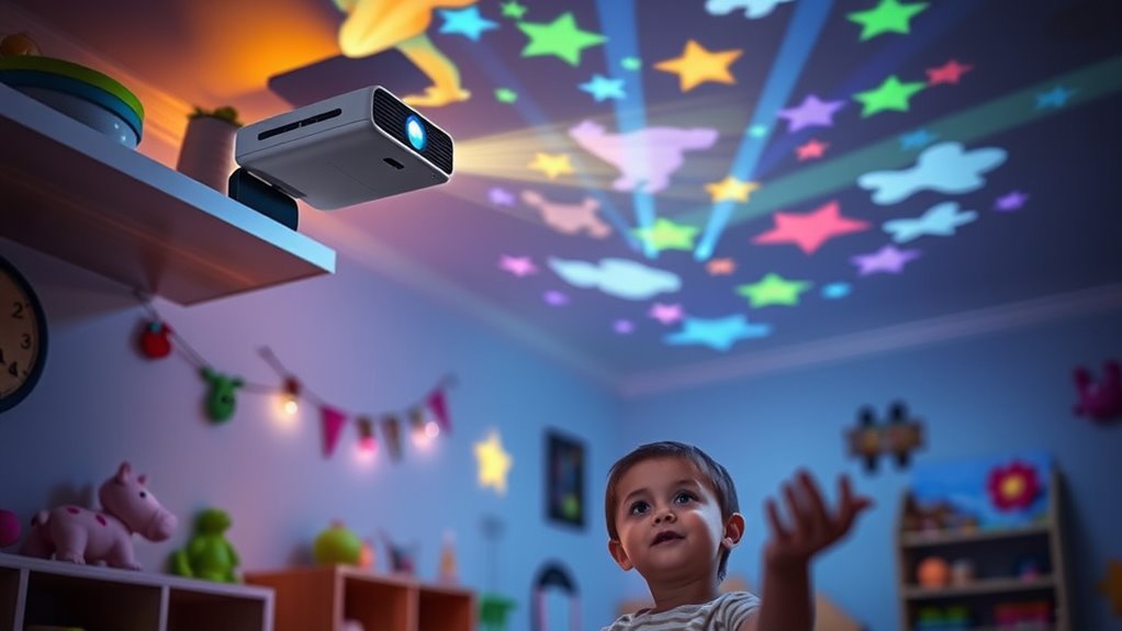 kid safe engaging projection features