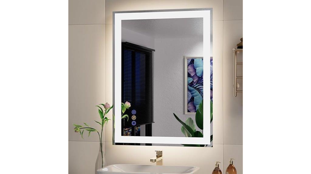 large dimmable led mirror