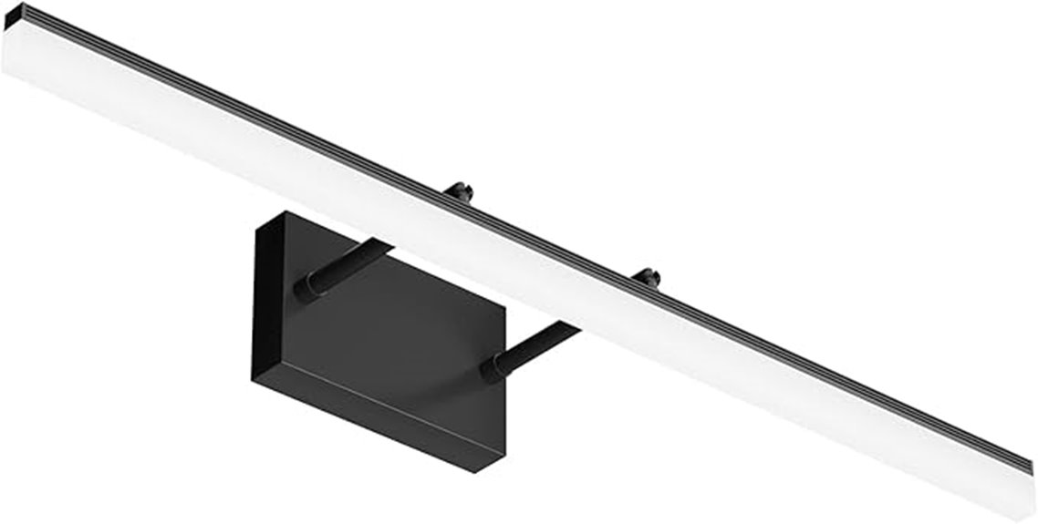 modern black vanity light
