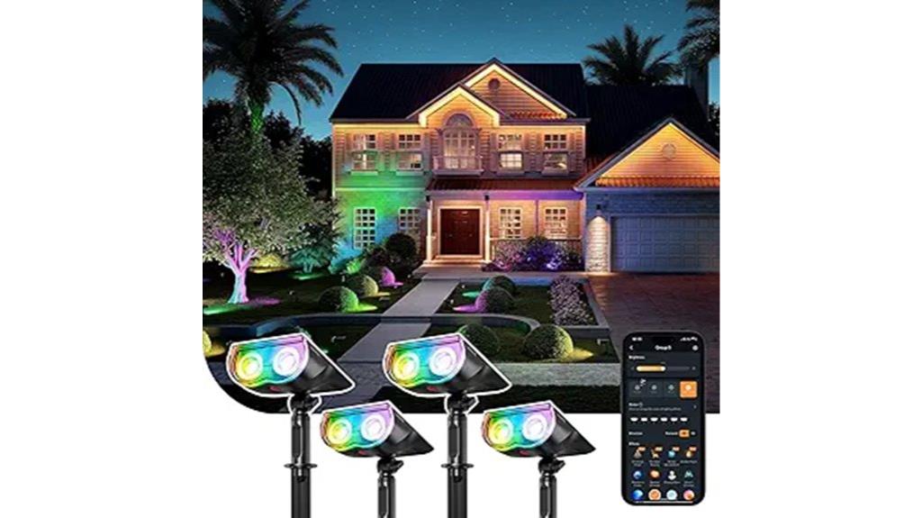 outdoor solar spotlights pack