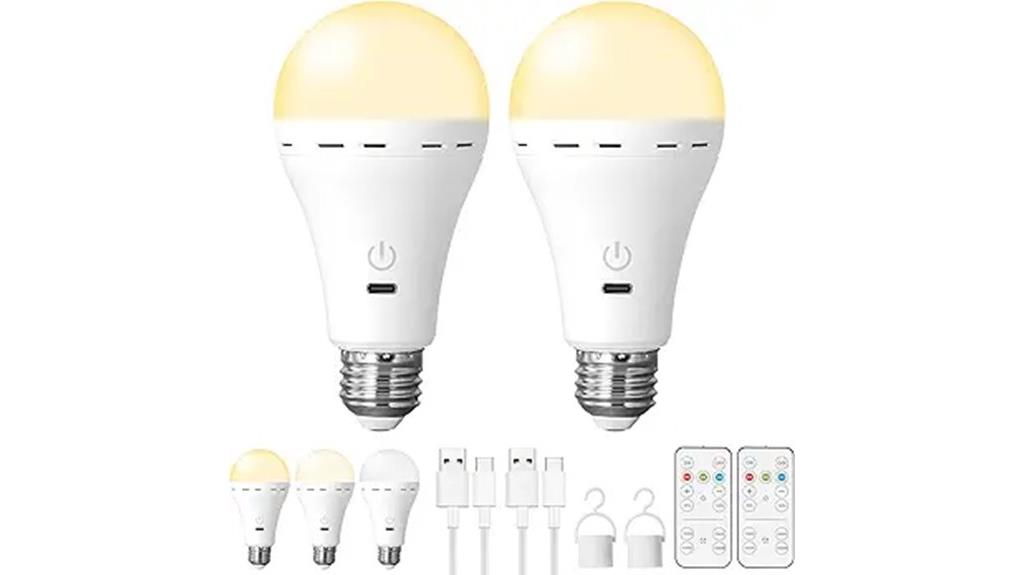 rechargeable led bulbs with remote