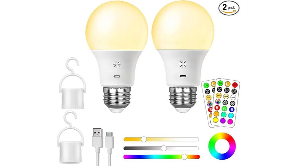 rechargeable rgb led bulbs