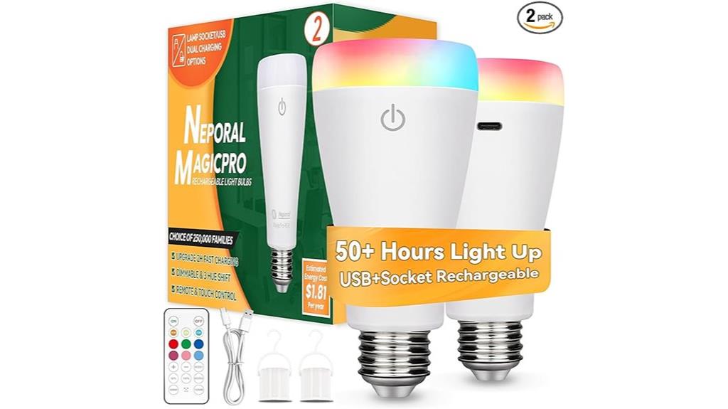 rechargeable smart light bulbs