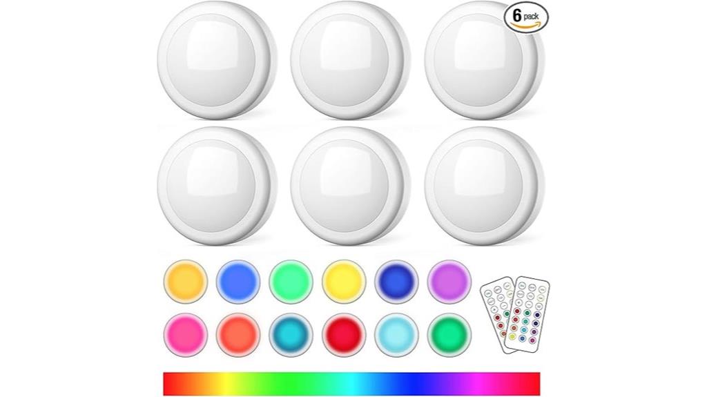 remote controlled led puck lights
