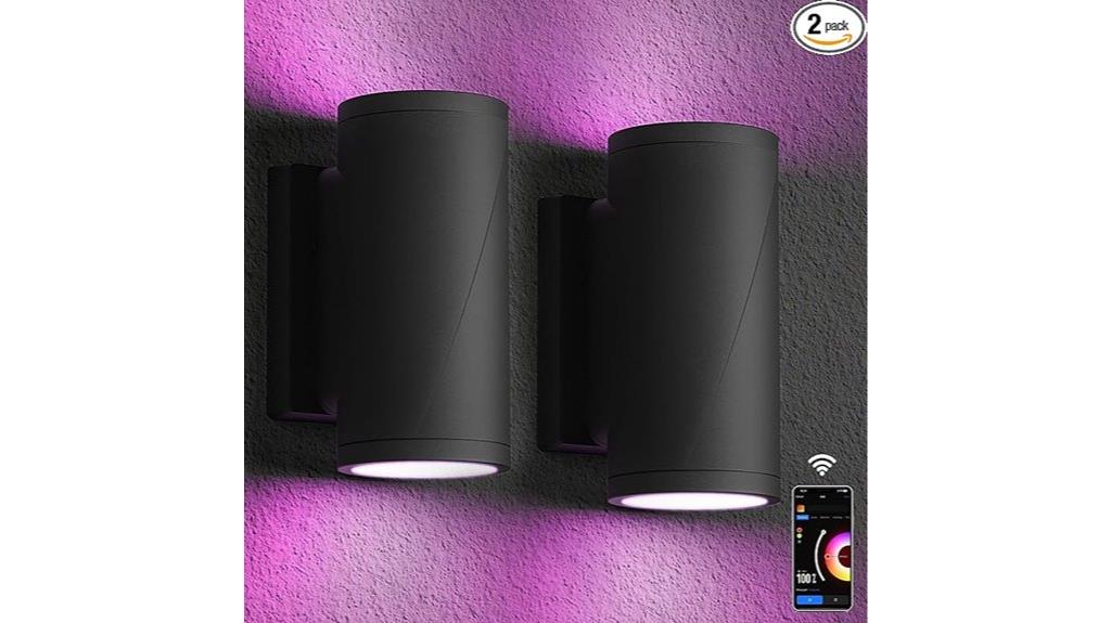 rgb outdoor wall sconce
