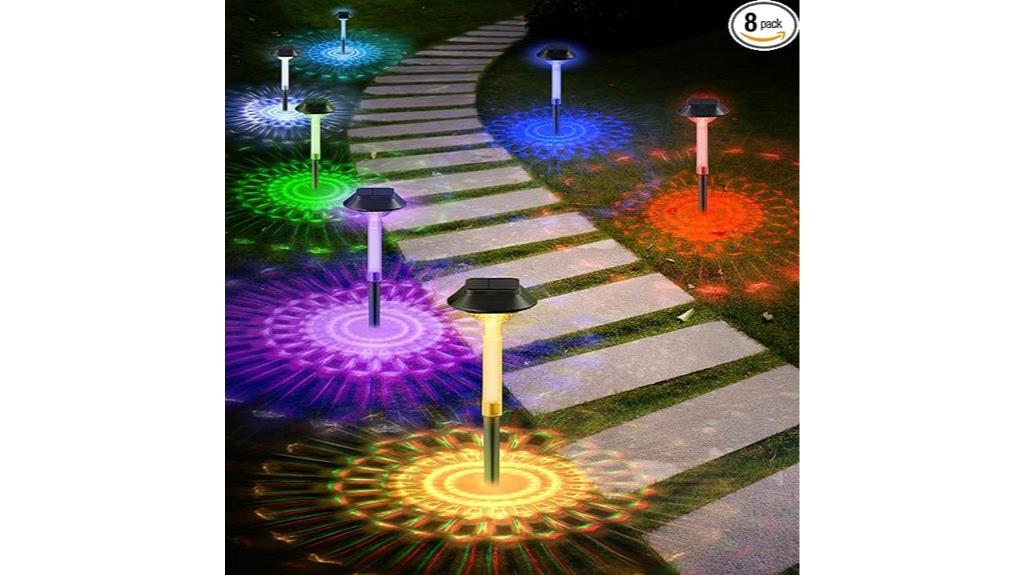 rgb solar garden lights