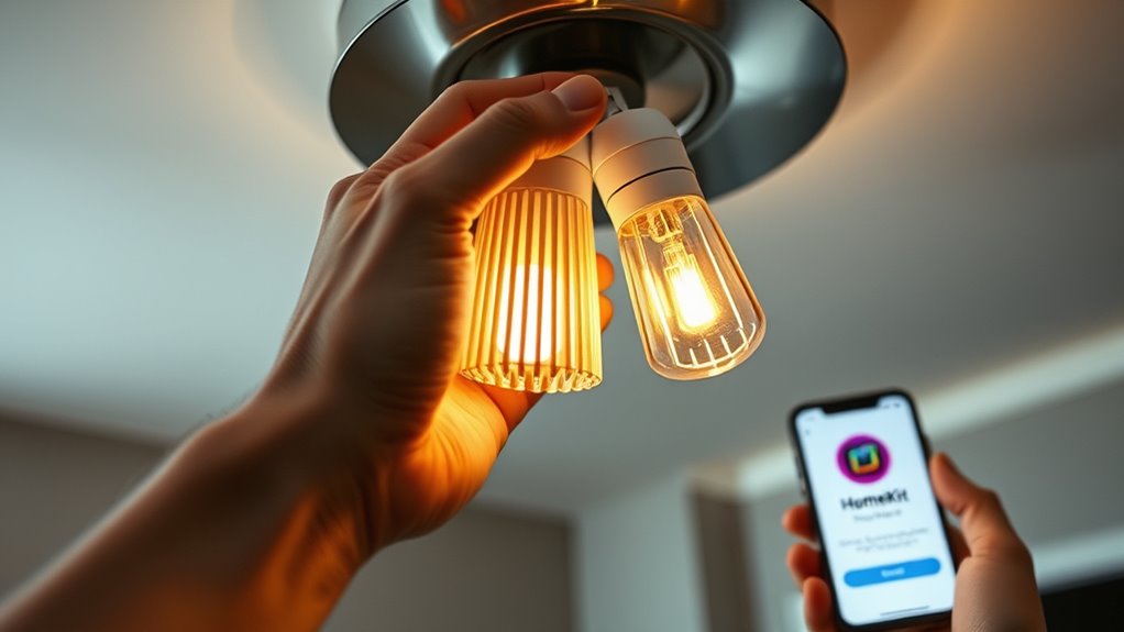 set up thread lights