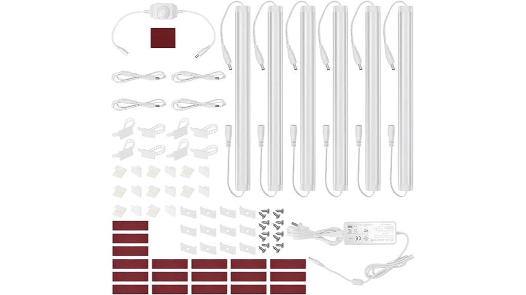 six 12 inch led light bars