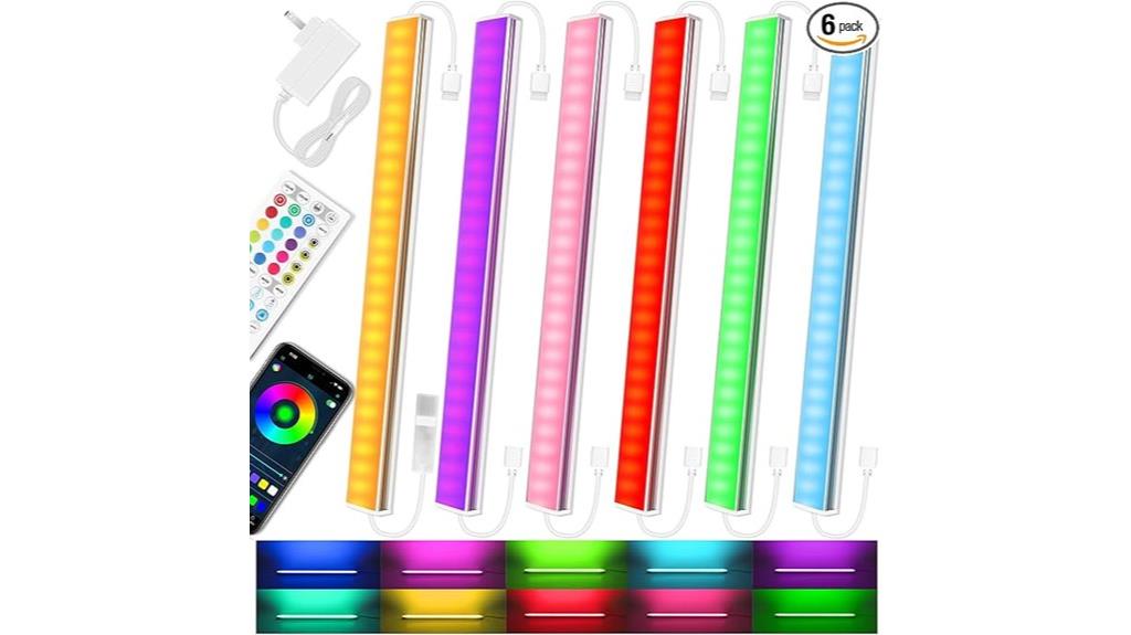 six rgb cabinet lights