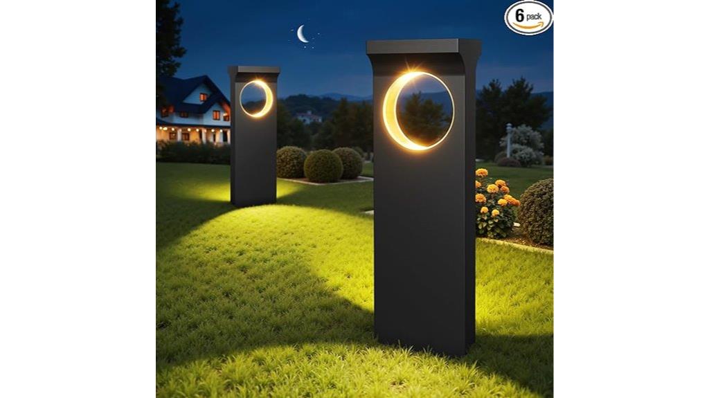 six waterproof solar lights