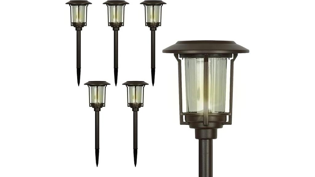 six waterproof solar lights