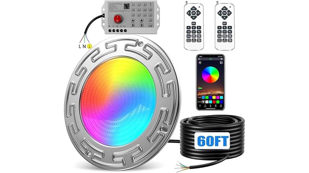 sixty foot 60w led pool lights