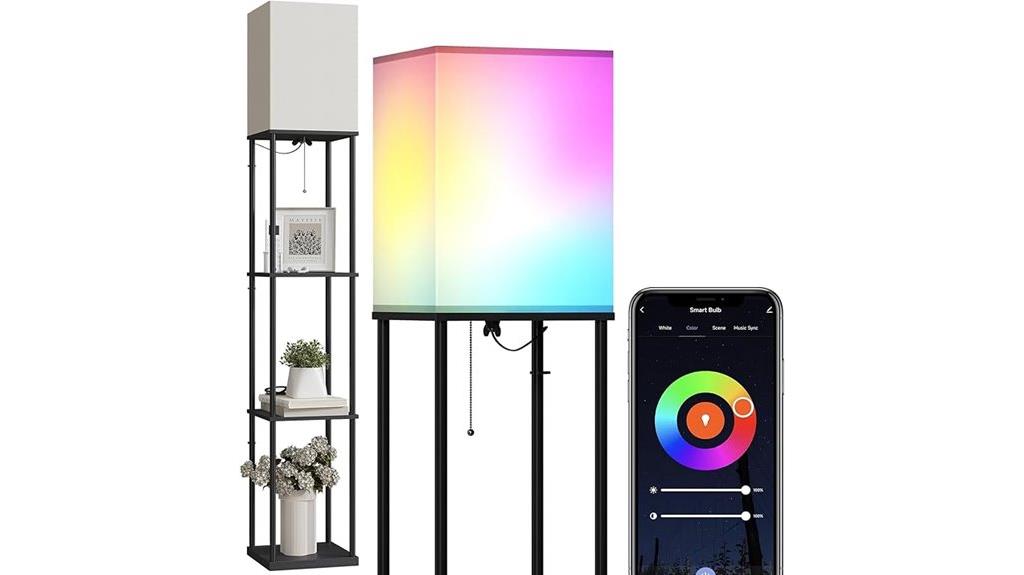 smart rgb shelf floor lamp
