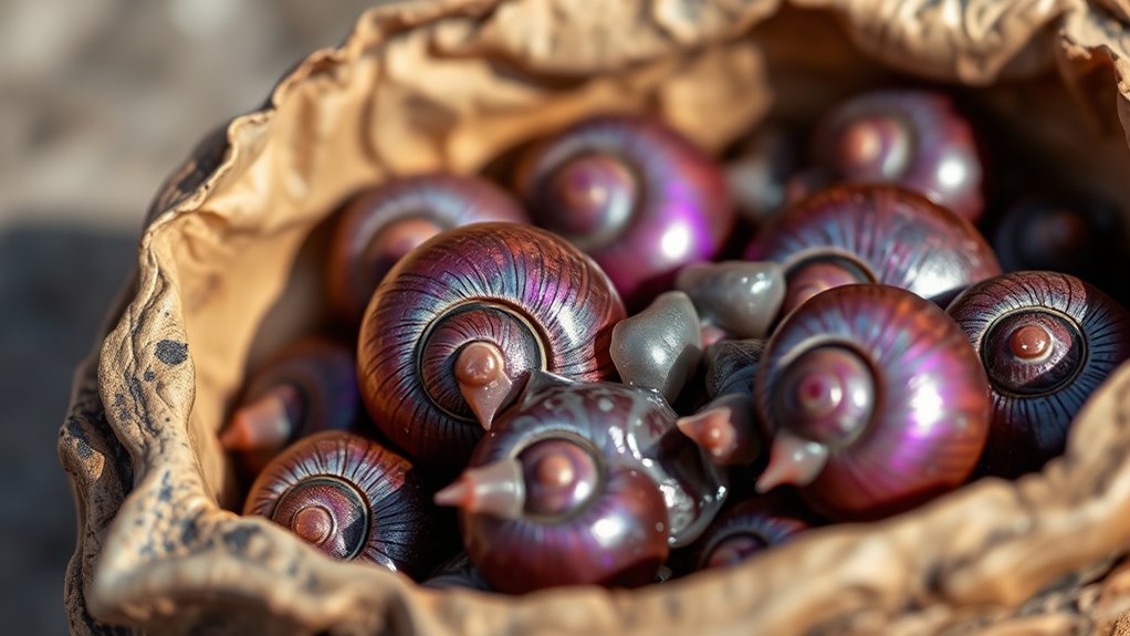 snail shells gland extraction