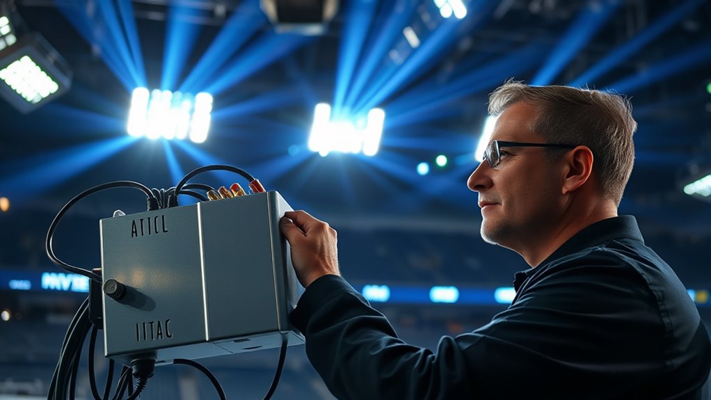 spectroradiometers calibrate stadium lighting