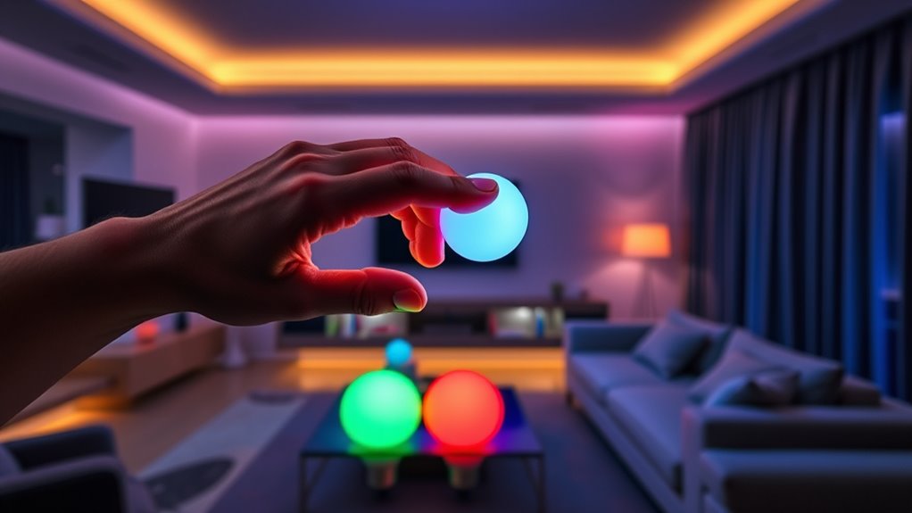 tap to control smart lighting
