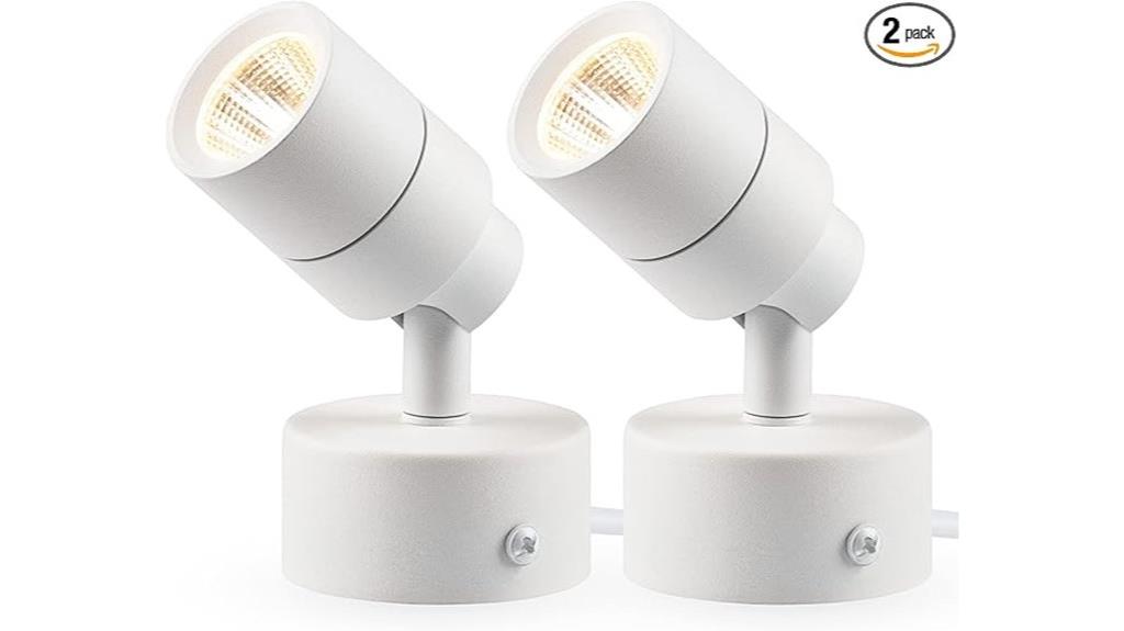 two indoor led uplights