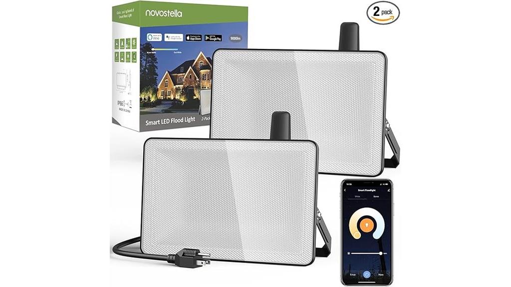 two pack smart floodlights