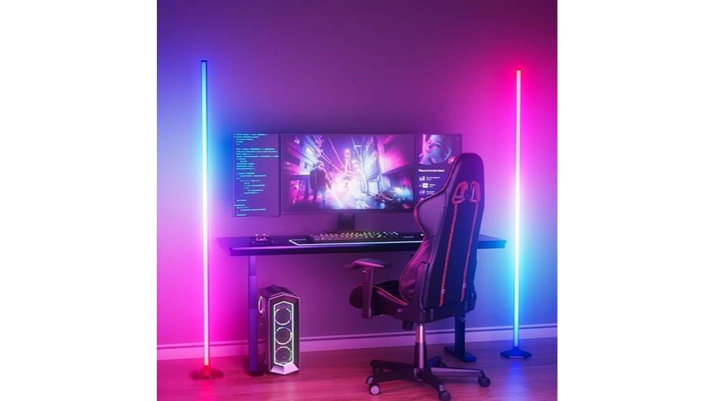 two piece rgb corner lamps