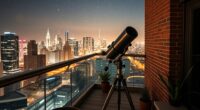 urban balcony stargazing setup