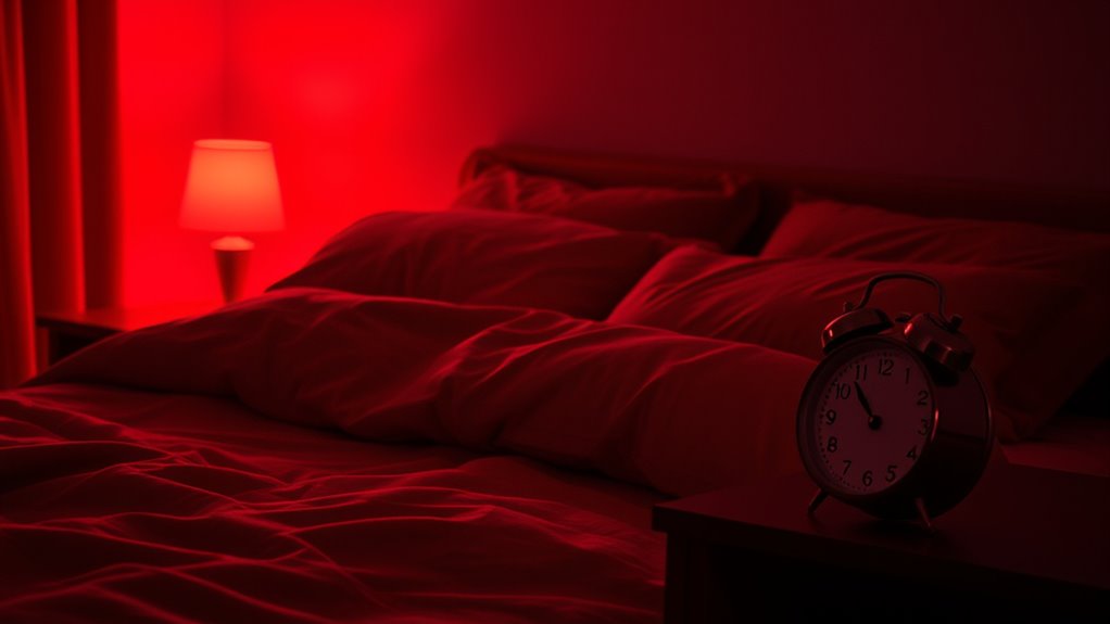 use dim red lighting