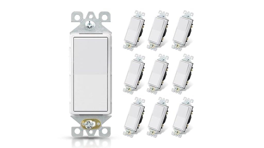 white decorator light switches
