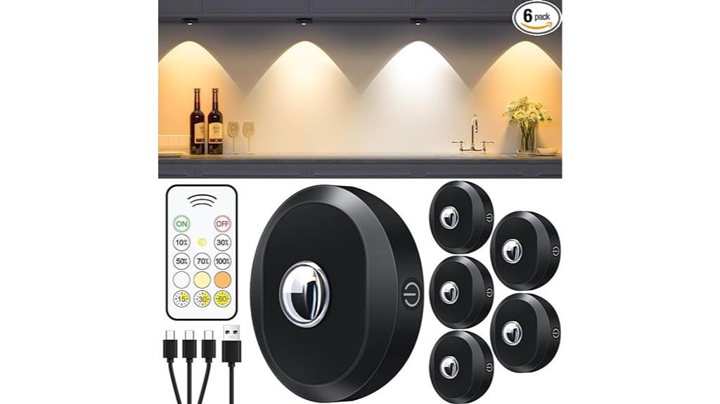 wireless remote puck lights