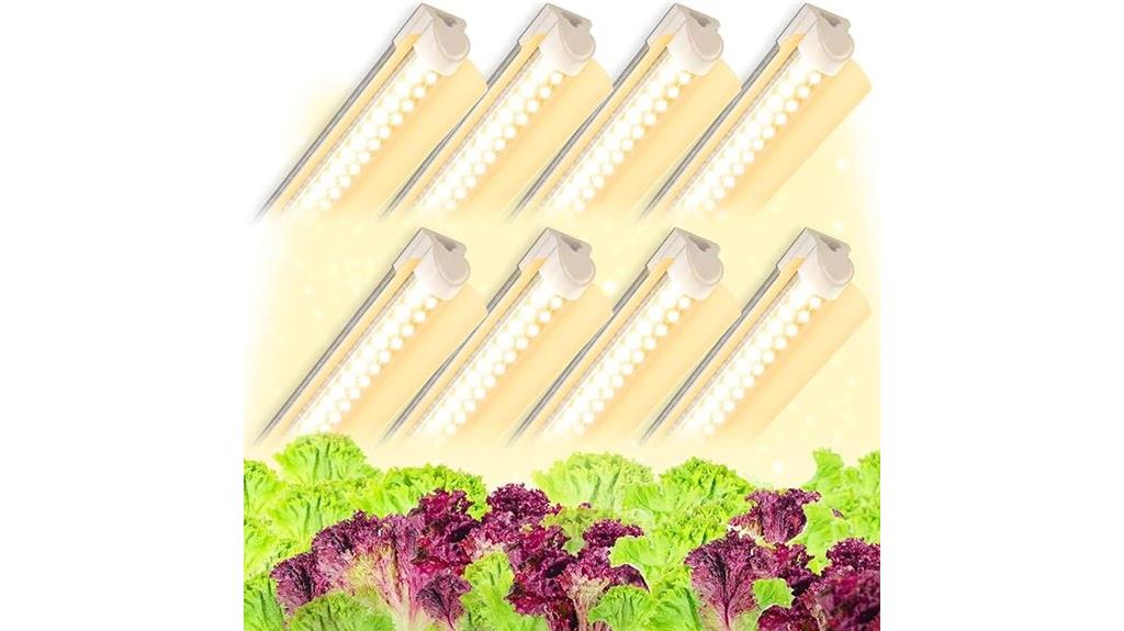 8 pack 2ft led grow lights