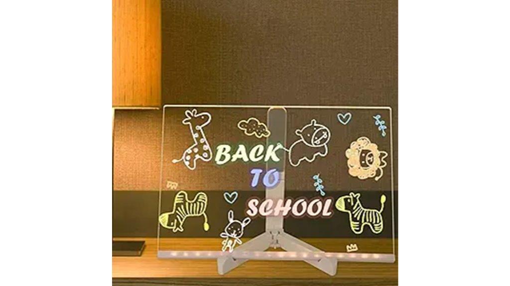 acrylic lighted dry erase