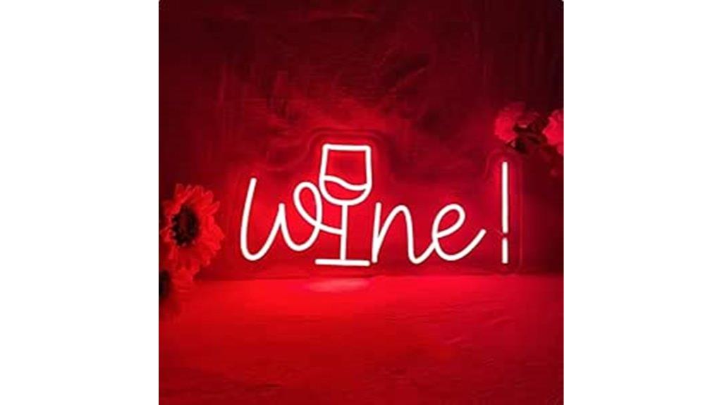 acrylic wine neon sign