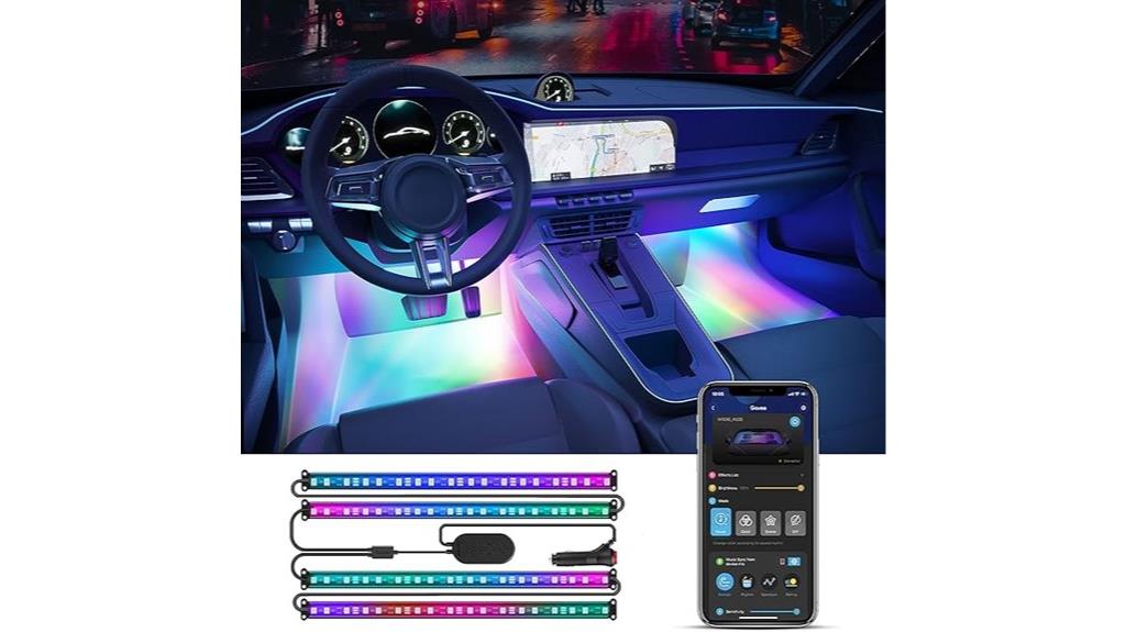 app controlled rgbic car lighting