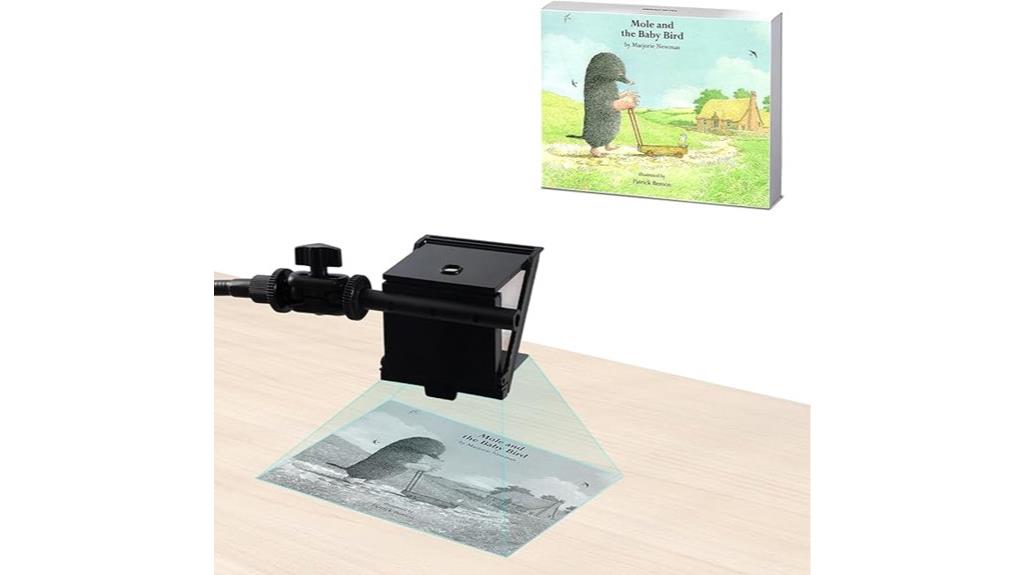 artist sketching with projector