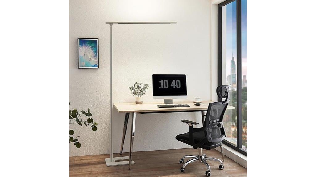 bright office floor lamp