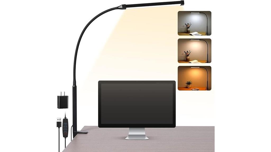 clamping eye care desk lamp