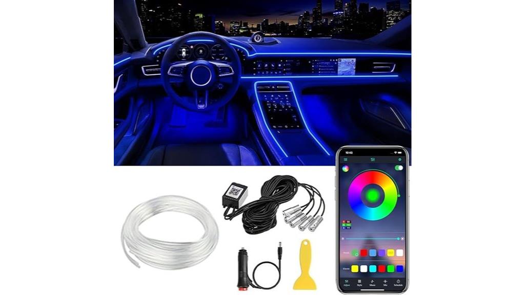 colorful app controlled car lighting